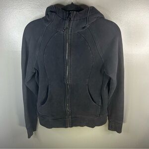 Lululemon Scuba Black Hoodie Sweatshirt Active Gym Stretch Yoga Size 6